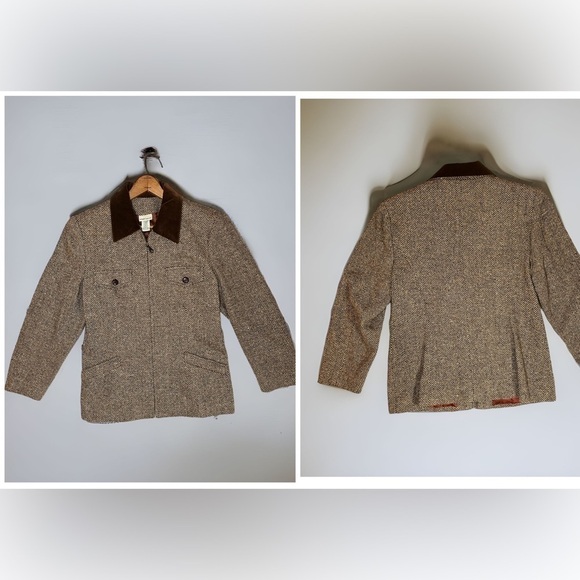 BROWN Wool Blazer by Hillary Hansen - Picture 3 of 16